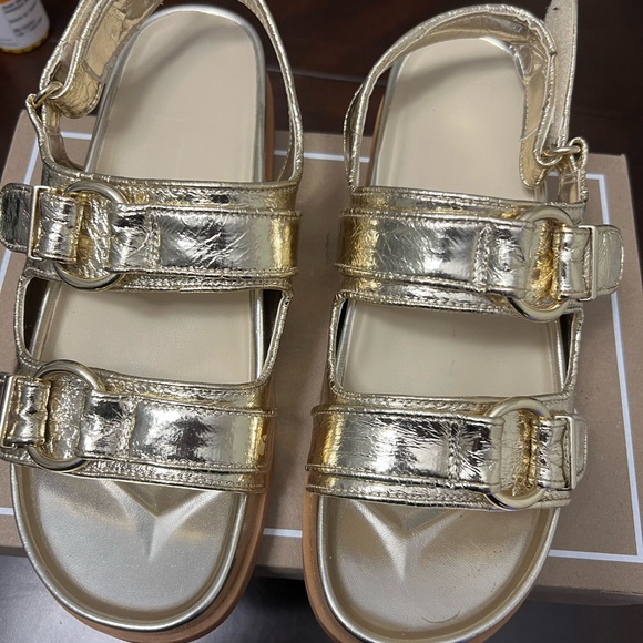 Dolce Vita Gold Sandals for Women - Picture 4 of 6